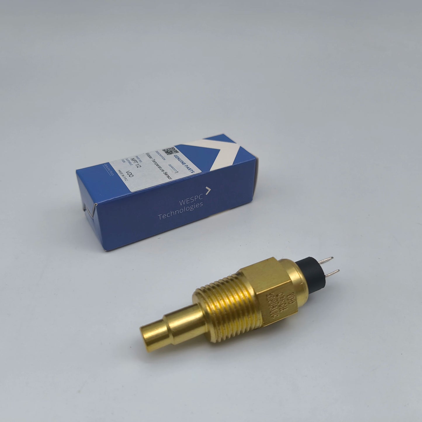 مستشعر درجة حرارة الماء VDO 1/2 NPT Switch Sender WESPC. مناسب لمجموعة مولدات محرك الديزل مستشعر كهربائي أصلي