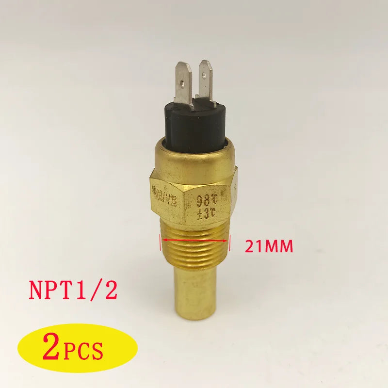 مستشعر درجة حرارة الماء VDO 1/2 NPT Switch Sender WESPC. مناسب لمجموعة مولدات محرك الديزل مستشعر كهربائي أصلي